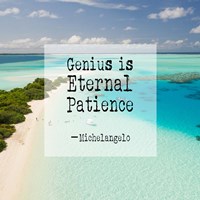 Genius is Eternal Patience - Beach Fine Art Print