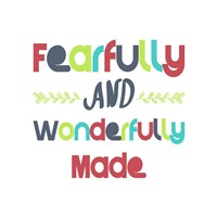 Fearfully and Wonderfully Made - Red and Blue Fine Art Print