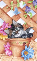 Trellis Kitty Fine Art Print