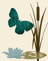 Butterfly and Cat Tails Fine Art Print