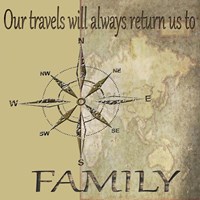 Travels lead back to Family Fine Art Print