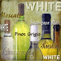 White Wine Bottles Fine Art Print