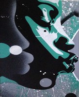 Kiss White Green Fine Art Print