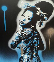 Planet Asia Blue Fine Art Print