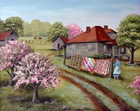 Grandma's Quilts Fine Art Print