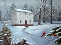 Old St. Paul's At Christmas Fine Art Print