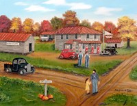 Cat Square In The Autumn Fine Art Print