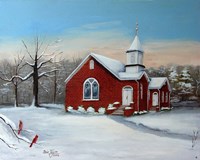 Palm Tree Church Fine Art Print