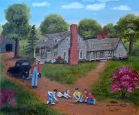 Playing Marbles Fine Art Print