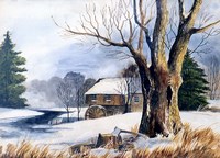 Old Grist Mill Fine Art Print