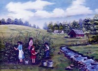 Pickin' Blackberries 2 Fine Art Print