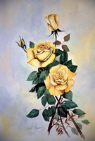 Yellow Roses Sprig Fine Art Print