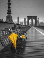 Yellow Umbrella Framed Print