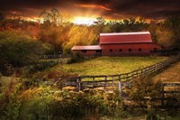 Fences at Sunset Fine Art Print