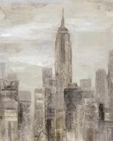 City Blocks II Greige Framed Print