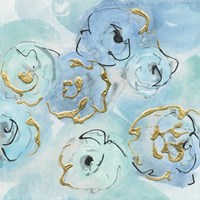 Gold Edged Teal II Fine Art Print