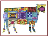 Friendship Quilt Folk Art Cow Fine Art Print