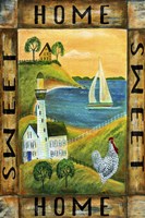 Home Sweet Home Seaside Flag Fine Art Print