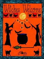 Witches Welcome Spell Flag Fine Art Print