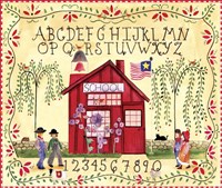American Schoolhouse ABC 123 Fine Art Print
