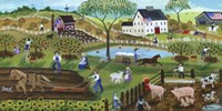 Old Tyme Americana Country Farmyard Fine Art Print