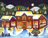 Christmas Country Shops Fine Art Print