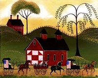 4th July Horse Wagon Parade Fine Art Print