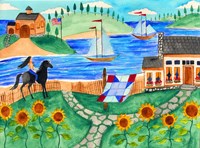 Cottage By The Sea Fine Art Print