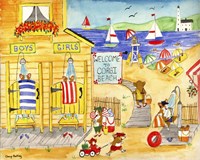 Welcome To Corgi Dog Beach Fine Art Print