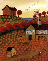 Americana Pumpkin Valley and Homemade Pie Fine Art Print