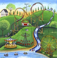 Amusement Park Rides Fine Art Print