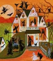 Halloween House of Spells Fine Art Print