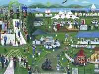 Folk Art Wedding Party Fine Art Print