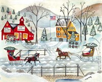 Fresh Christmas Trees and Sled Maker Fine Art Print