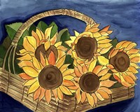 Sunflower Basket Fine Art Print
