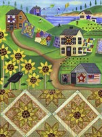 Sunflower Quilt Farm Fine Art Print