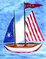 U.S.A. Sailboat Fine Art Print