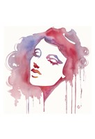 So She Flows (Watercolor portrait) Fine Art Print