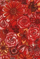 Red Flower Collage Fine Art Print
