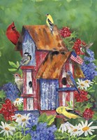 Patriotic Birdhouse Fine Art Print