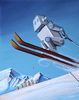 The Downhill Race Fine Art Print