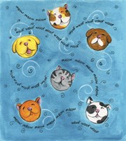 Bouncey Balls Cats and Dogs Fine Art Print