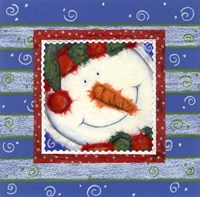Scarf Snowman 1 Fine Art Print