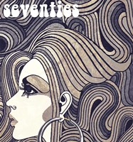 Silver Hoop Girl Monochrome Fine Art Print