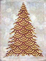 Decorated Red and Gold Xmas Tree Fine Art Print