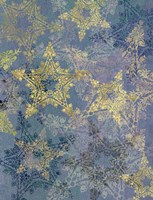 Star Pattern Blue and Gold Fine Art Print