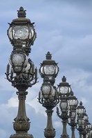 Art Nouveau Lamps Posts on Pont Alexandre III - II Fine Art Print