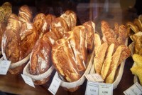 Bread in a Bakery Window Fine Art Print