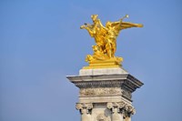 Golden Fame Statue On Pont Alexandre III - I Fine Art Print