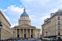 Le Pantheon And Sorbonne University Fine Art Print